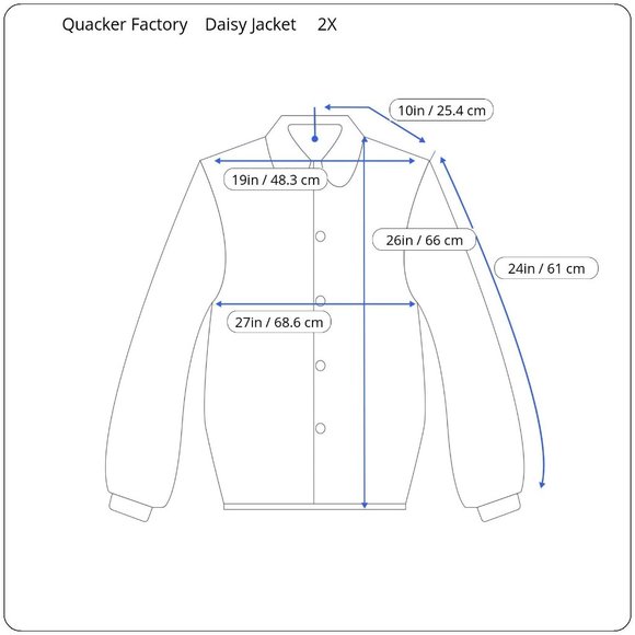 VTG Womens Sz 2X Quacker Factory Blue Gingham Embroidered Floral Daisies Jacket - Picture 3 of 10